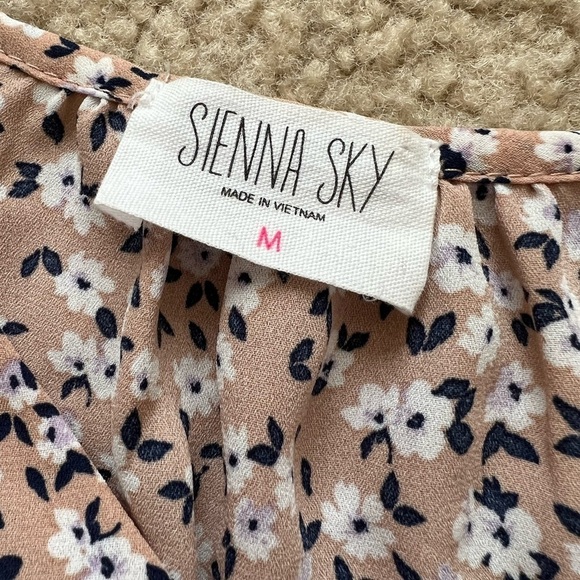 Sienna Sky Peplum Long Sleeve Button Down Floral Blouse - Picture 7 of 7